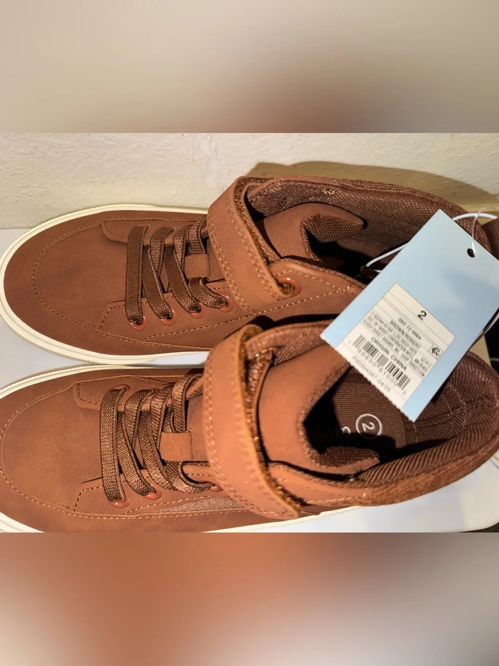 Kids Brown High-Top Sneakers - Picture 2 of 2